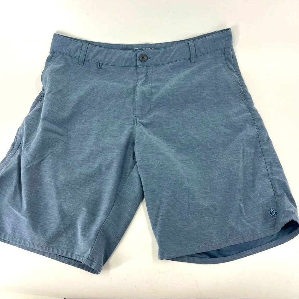 Dravus Mens Hybrid Shorts Heathered Blue Performance‎ Active Travel Size 34